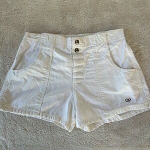 Ocean Pacific Shorts Men's 28 White Cotton Pockets Vtg 90's OP Logo